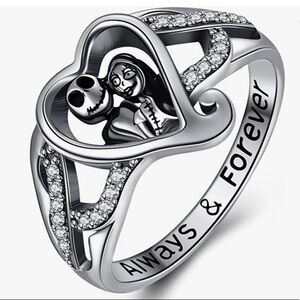 18k Diamond Nightmare Before Christmas Heart Ring